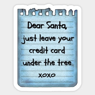 Letter to Santa, funny Sticker